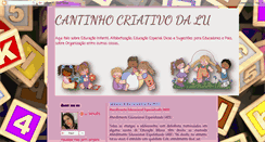 Desktop Screenshot of cantinhocriativodalu.blogspot.com