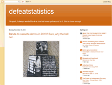 Tablet Screenshot of defeatstatistics.blogspot.com