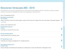 Tablet Screenshot of eleccionesvenezuela2010.blogspot.com