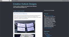 Desktop Screenshot of creativeoutlookdesigns.blogspot.com