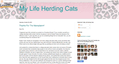 Desktop Screenshot of mylifeherdingcats.blogspot.com