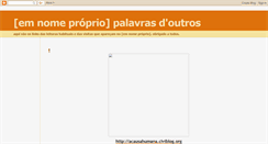 Desktop Screenshot of palavrasdoutros.blogspot.com