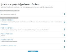 Tablet Screenshot of palavrasdoutros.blogspot.com