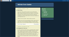 Desktop Screenshot of melindaevansupdate.blogspot.com