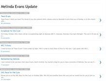 Tablet Screenshot of melindaevansupdate.blogspot.com