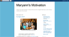 Desktop Screenshot of maryannsmotivation.blogspot.com