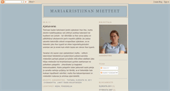 Desktop Screenshot of mariakristiina2.blogspot.com