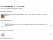 Tablet Screenshot of kommunikationutveckling.blogspot.com