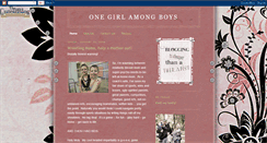 Desktop Screenshot of onegirlamongboys.blogspot.com