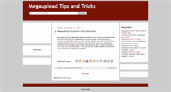 Desktop Screenshot of megaupload-tips-tricks-hacks.blogspot.com