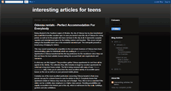 Desktop Screenshot of interesting-articles-for-teens.blogspot.com