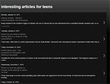 Tablet Screenshot of interesting-articles-for-teens.blogspot.com