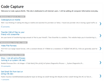 Tablet Screenshot of codecapture.blogspot.com