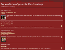 Tablet Screenshot of chrisisranting.blogspot.com