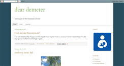 Desktop Screenshot of deardemeter.blogspot.com