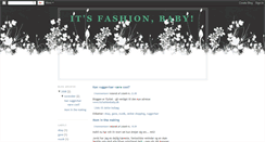 Desktop Screenshot of itsfashionbaby.blogspot.com