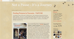 Desktop Screenshot of notapauseitsajourney.blogspot.com