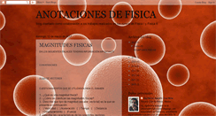 Desktop Screenshot of anotacionesfisica.blogspot.com