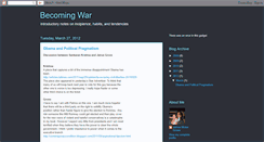 Desktop Screenshot of becomingwar.blogspot.com