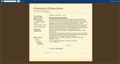 Desktop Screenshot of kommunitykonnections.blogspot.com