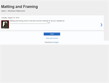 Tablet Screenshot of mattingandframing.blogspot.com