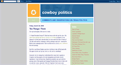 Desktop Screenshot of cowboypolitics.blogspot.com