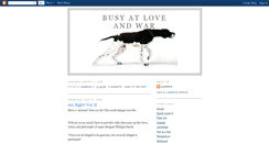 Desktop Screenshot of busyatloveandwar.blogspot.com