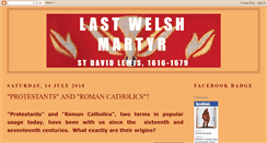 Desktop Screenshot of lastwelshmartyr.blogspot.com