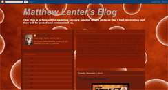 Desktop Screenshot of matthewlanterblog.blogspot.com