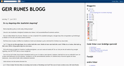 Desktop Screenshot of geirrune.blogspot.com