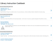 Tablet Screenshot of libraryinstructioncookbook.blogspot.com