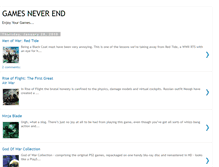 Tablet Screenshot of games-never-end.blogspot.com