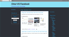 Desktop Screenshot of orkutvsfacebook.blogspot.com