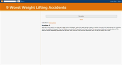 Desktop Screenshot of dailytopnineweightlifting.blogspot.com