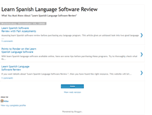 Tablet Screenshot of learnspanishlanguagesoftwarereview.blogspot.com