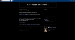 Desktop Screenshot of maitresse-sherazade.blogspot.com