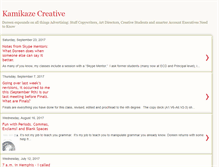Tablet Screenshot of kamikazecreative.blogspot.com