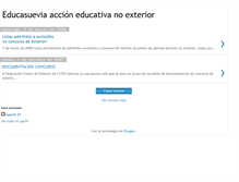 Tablet Screenshot of educasueviaexterior.blogspot.com