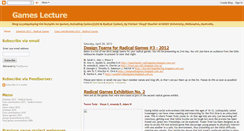 Desktop Screenshot of gameslecture.blogspot.com