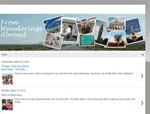 Tablet Screenshot of fromwanderingsabroad.blogspot.com