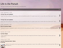 Tablet Screenshot of lifeisthepursuit.blogspot.com