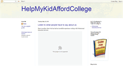 Desktop Screenshot of helpmykidaffordcollege.blogspot.com