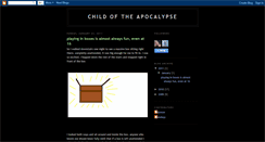 Desktop Screenshot of childoftheapocalypse.blogspot.com