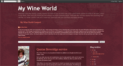 Desktop Screenshot of mywineworld.blogspot.com