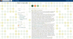 Desktop Screenshot of codecodehere.blogspot.com