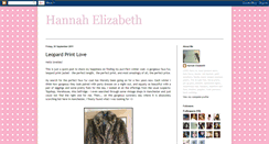 Desktop Screenshot of hannahelizabeth21.blogspot.com