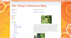 Desktop Screenshot of choyclassroom.blogspot.com