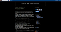 Desktop Screenshot of lentoma-nontroppo.blogspot.com