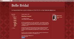 Desktop Screenshot of bellebridal.blogspot.com