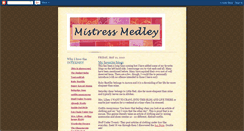 Desktop Screenshot of mistressmedley.blogspot.com